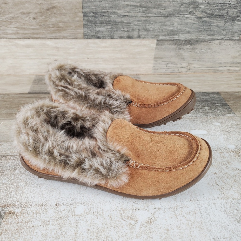 Columbia Minx Omni-Heat Womens Shoes Sz 5.5 Elk/Ancient Fossil‎ Suede Slip on